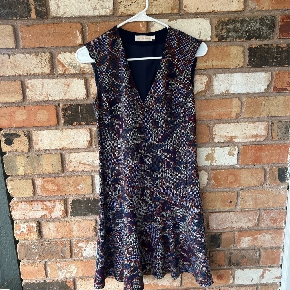 Tory Burch Pixelated Brocade Dress